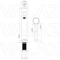 Grifo para pica negro mate alto monomando