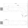 Grifo monomando empotrado acero cepillado redondo de 15cm