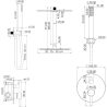 Conjunto de ducha empotrada techo redonda