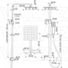 Columna de ducha termostática cuadrada (latón y acero inoxidable)