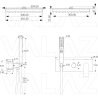 Ducha encastrada a ras de techo cromada monomando