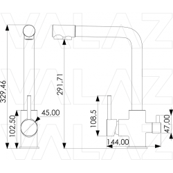 Grifo cocina osmosis 3 vias monomando negro mate