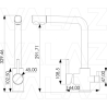 Grifo cocina osmosis 3 vias monomando negro mate