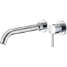 Grifo de lavabo empotrado con caño 26cm cromo