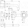 Grifo lavabo empotrado caño 15cm  fino  redonda fijo cromado