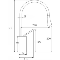 Grifo cromado de lavabo monomando giratorio 360 cromo