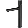 Grifo de lavabo alto monomando caño recto maneta luxury negro mate