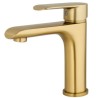 Grifo de lavabo monomando oro mate serie Turia