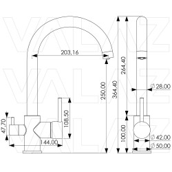 Grifo cocina 3 vías purificación de agua potable ósmosis