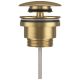 Válvula de lavabo dorado cepillado click clack tapón