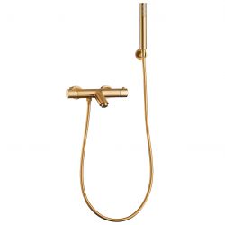 Grifo de ducha /bañera termostático maneta luxury dorado cepillado