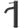 Grifo alto de lavabo monomando maneta luxury negro mate