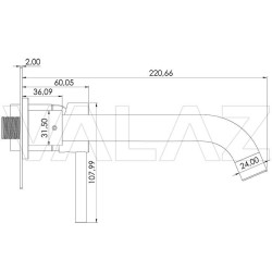 Grifo de lavabo redondo oro mate cepillado serie Jucar