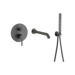 grifo de bañera empotrado gun metal