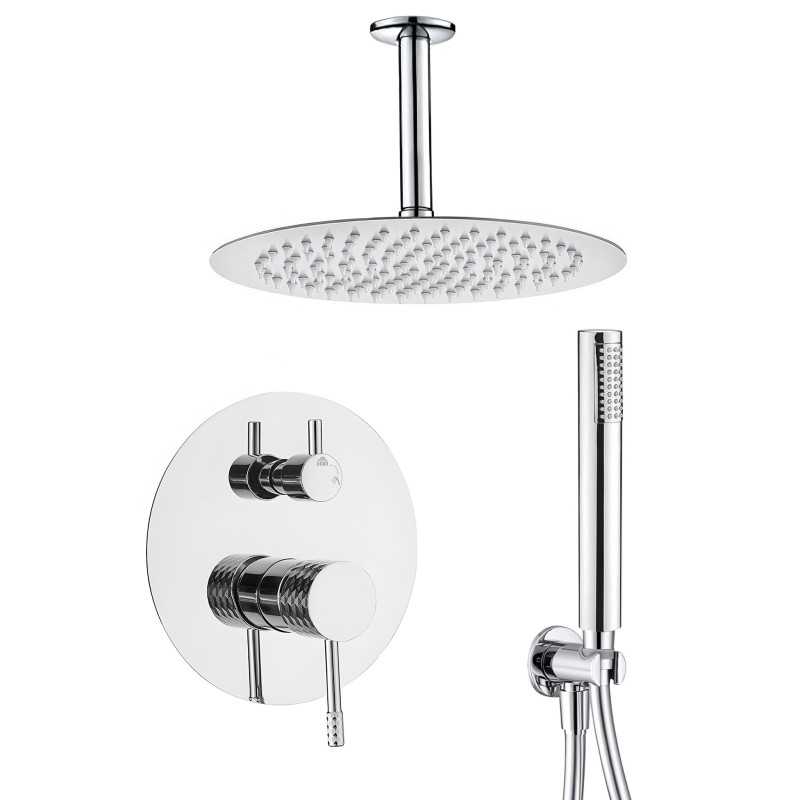 Ducha empotrada a techo acabado maneta luxury cromado serie Ofin a techo Ducha empotrada a techo acabado maneta luxury cromado serie Ofin a techo