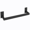 Toallero adhesivo negro mate de 37 cm cuadrado