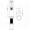 Grifo de bidé monomando redondo oro mate cepillado - Serie Jabalon