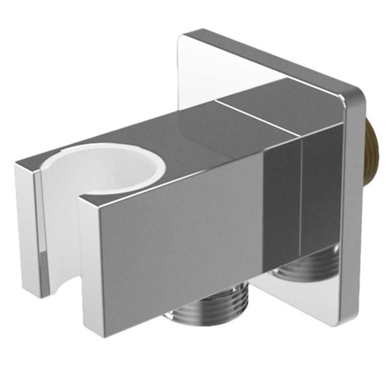 Soporte alcachofa de mano cuadrado inclinable cromado Soporte alcachofa de mano cuadrado inclinable cromado