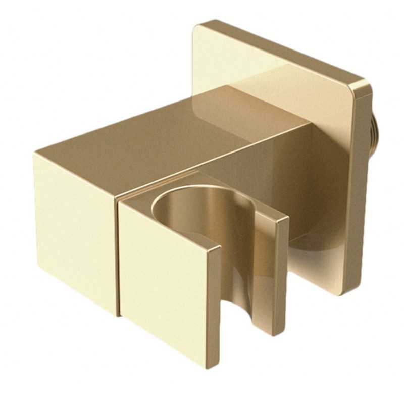 Soporte alcachofa de mano cuadrado dorado cepillado Soporte alcachofa de mano cuadrado dorado cepillado