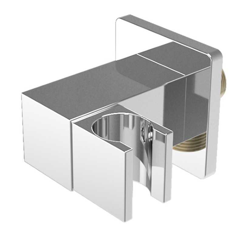 Soporte alcachofa de mano cuadrado cromado Soporte alcachofa de mano cuadrado cromado