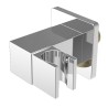 Soporte alcachofa de mano cuadrado cromado
