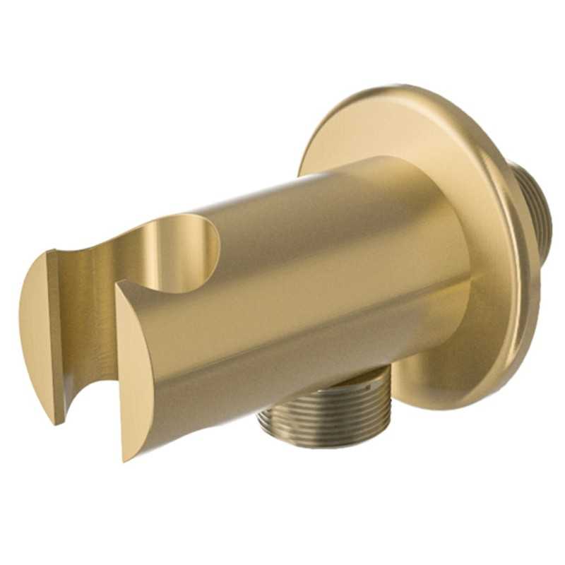 Soporte alcachofa de mano redondo oro mate Soporte alcachofa de mano redondo oro mate