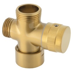 Distribuidor barra de ducha dorado cepillado