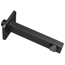 Caño cuadrado en negro mate de 15cm