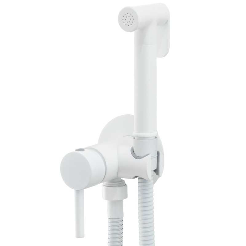 Grifo de bidé empotrado blanco para agua fría y caliente Grifo de bidé empotrado blanco para agua fría y caliente