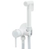 Grifo de bidé empotrado blanco para agua fría y caliente