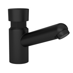 Grifo de lavabo bajo negro mate