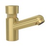 Grifo de lavabo bajo de agua fría temporizado en color oro mate