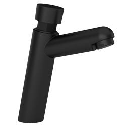 Grifo de lavabo agua fría negro mate