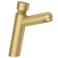 Grifo de lavabo agua fría oro mate