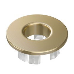 Embellecedor rebosadero lavabo color oro mate