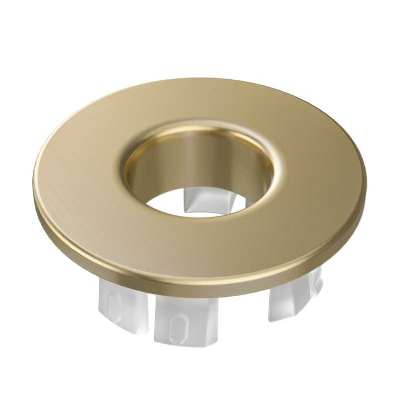 Embellecedor rebosadero lavabo color oro mate Embellecedor rebosadero lavabo color oro mate