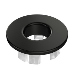Embellecedor rebosadero lavabo color negro mate