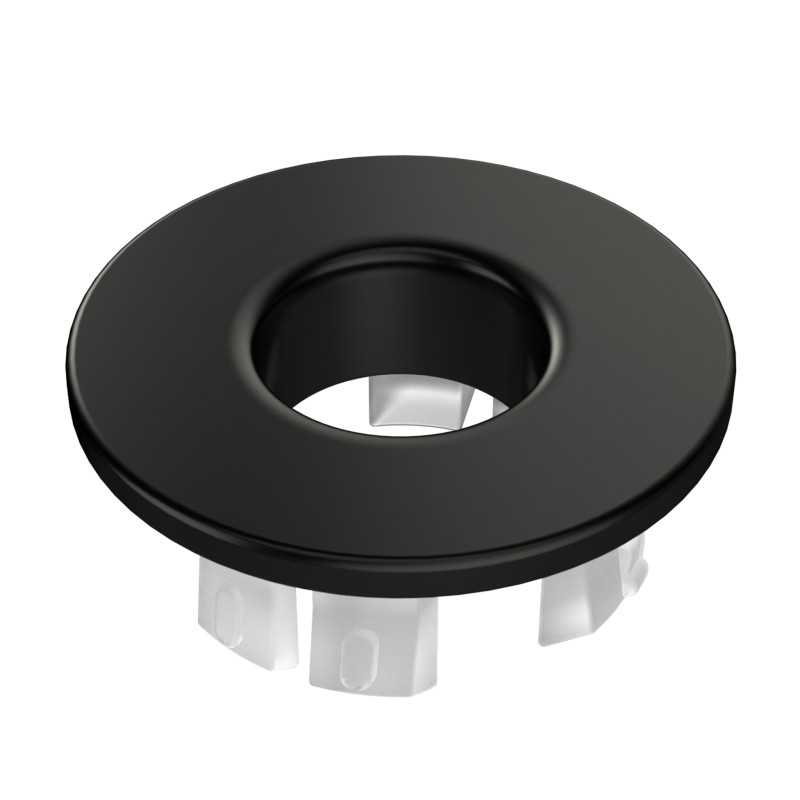 Embellecedor rebosadero lavabo color negro mate Embellecedor rebosadero lavabo color negro mate