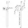 Grifo de bidet empotrado negro mate pared 2 vías agua fría y caliente Spray Kit