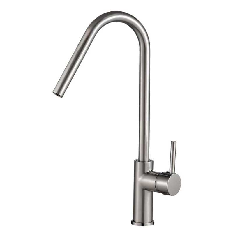 Grifo de cocina monomando acero cepillado con PVD - Serie Misuri