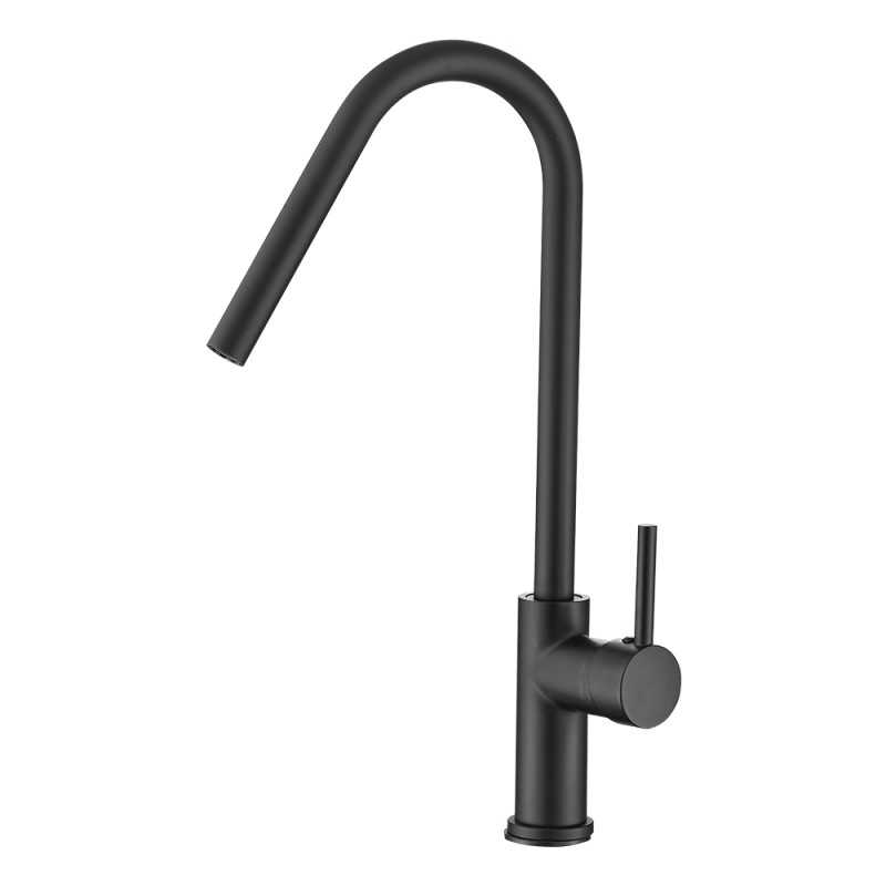 Grifo de cocina monomando negro mate con PVD - Serie Misuri