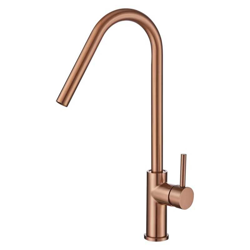 Grifo de cocina monomando oro rosa cepillado con PVD - Serie Misuri