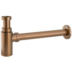 Sifón visto de lavabo rosa cepillado