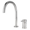Grifo de lavabo cromado cuello cisne encastrado Serie Aragon