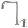 Grifo lavabo monomando alto pica acero cepillado giratorio