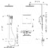 Columna de ducha termostática cuadrada (latón y acero inoxidable)