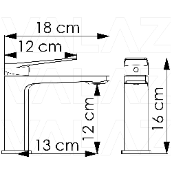 Grifo de lavabo monomando cromo serie Valdivia