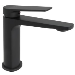 Grifo de lavabo monomando negro mate serie Valdivia