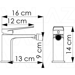 Grifo de bidé monomando cromo serie Valdivia