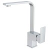 Grifo de cocina giratorio cuadrado monomando cromado serie Lor
